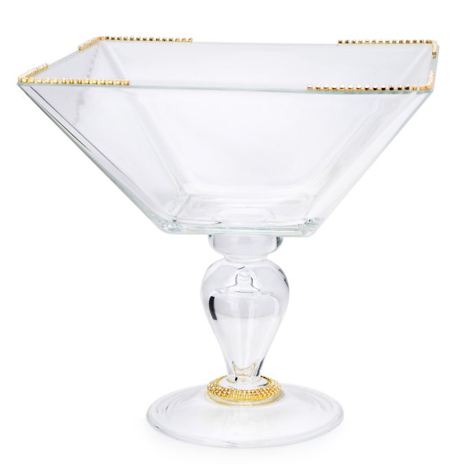 Classic Touch Prism Glass Salad Bowl Bed Bath & Beyond