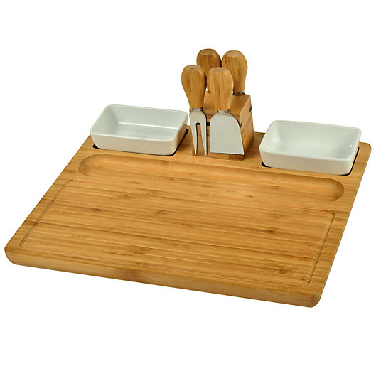 Picnic at Ascot 7-Piece Bamboo Cheese Board/Charcuterie Platter 