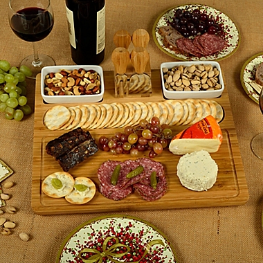 Picnic at Ascot 7-Piece Bamboo Cheese Board/Charcuterie Platter 