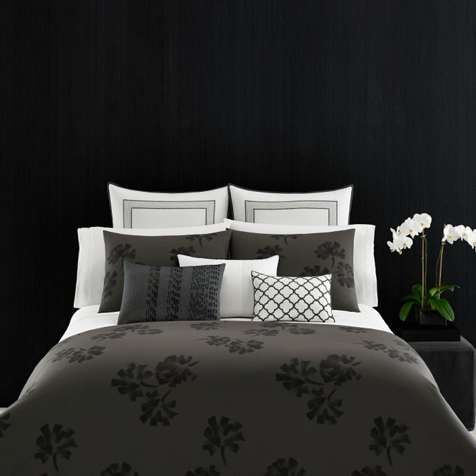 Vera Wang Home Pom Pom Duvet Cover In Grey Bed Bath Beyond