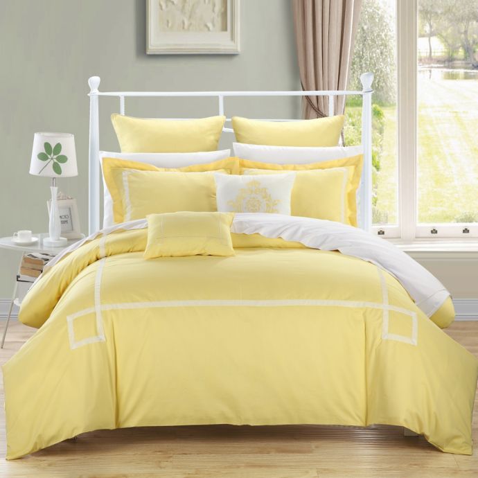 Chic Home Woodford Comforter Set In Yellow Bed Bath Beyond