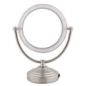 Rialto Fluorescent Light 5X Magnification Vanity Mirror in Nickel