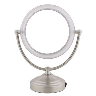 Rialto Fluorescent Light 5X Magnification Vanity Mirror in Nickel. View a larger version of this product image.