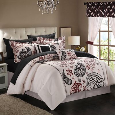 Chic Home Olivia Paisley 20-Piece Reversible Comforter Set