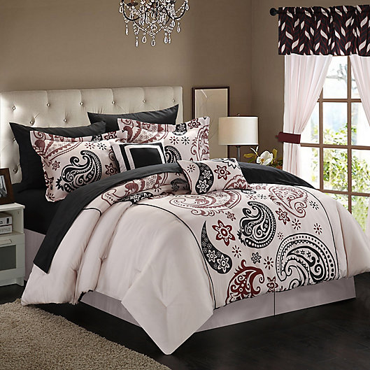Alternate image 1 for Chic Home Olivia Paisley 20-Piece Reversible Comforter Set