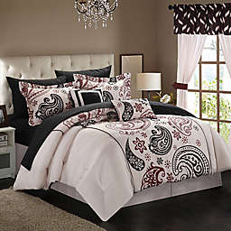 Chic Home Olivia Paisley 20-Piece Reversible Comforter Set