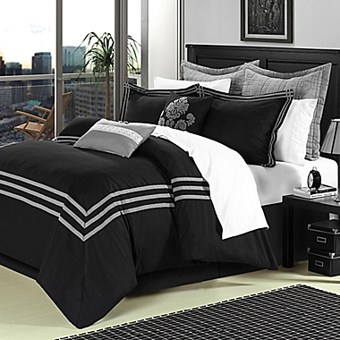 Chic Home Cosmo 8-Piece King Comforter Set in Black. View a larger version of this product image.