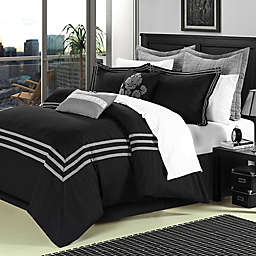 Chic Home Cosmo 8-Piece Queen Comforter Set in Black