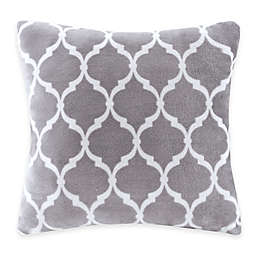 Madison Park Ogee Reversible Square Throw Pillow in Grey