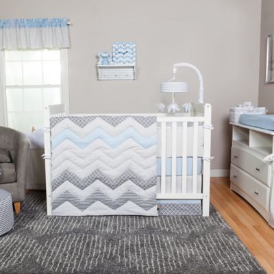 chevron 13 piece crib bedding set