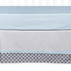 Alternate image 4 for Trend Lab&reg; Blue Taffy Chevron 3-Piece Crib Bedding Set