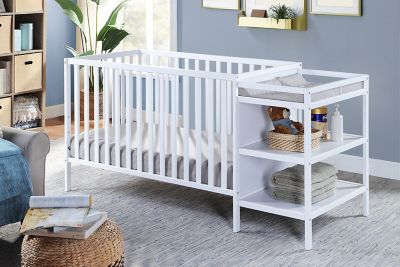 Suite Bebe&reg; Palmer 3-in-1 Convertible Crib with Changer in White