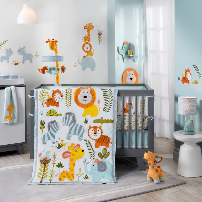 Lambs Ivy Dena Happi Jungle 4 Piece Crib Bedding Set Buybuy Baby