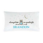Alternate image 0 for &quot;Always Kiss Me Goodnight&quot; Pillowcase in Grey/Blue