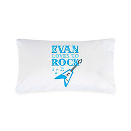"Loves to Rock" Cotton Pillowcase