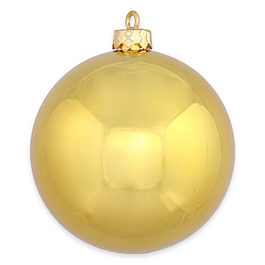 12IN EXTRA LARGE MATTE GOLD CHRISTMAS BALL ORNAMENT HANGING STRING PLASTIC 280M 