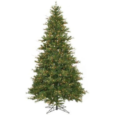 Vickerman Mixed Country Pine Pre-Lit Christmas Tree with Clear Lights ...
