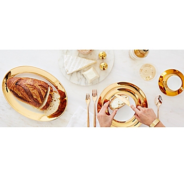 CRU by Darbie Angell Monaco Dinnerware Collection in Gold. View a larger version of this product image.