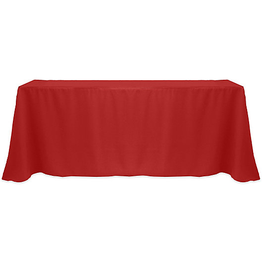 Alternate image 1 for Basic Polyester 90-Inch x 132-Inch Oblong Tablecloth in Holiday Red