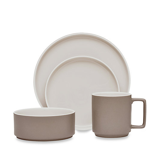 Alternate image 1 for Noritake® ColorTrio Stax 4-Piece Place Setting in Clay