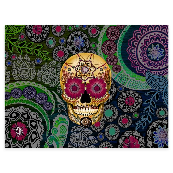 Sugar Skull Paisley Wall Art | Bed Bath & Beyond