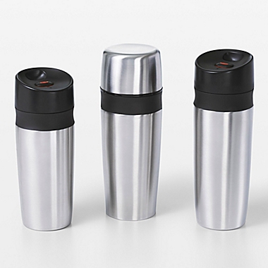 OXO Good Grips&reg; Stainless Steel Double-Wall Travel Mug. View a larger version of this product image.