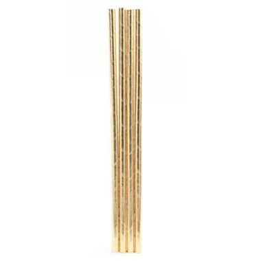 Kikkerland&reg; 144-Pack Paper Straws in Gold. View a larger version of this product image.
