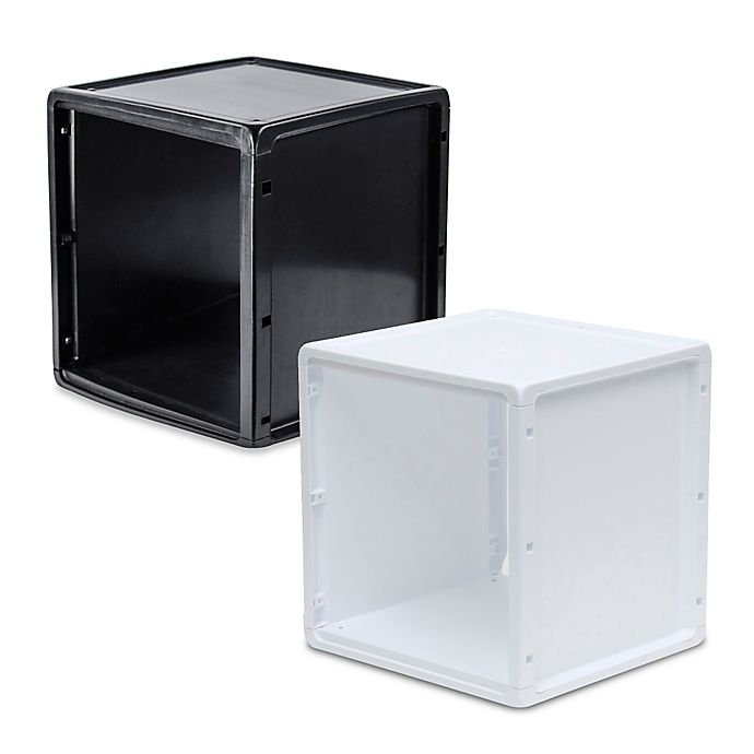 plastic storage cubes with doors