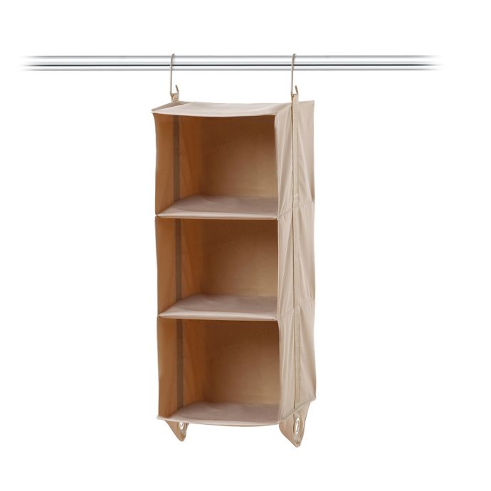 Closetmax System By Neatfreak 3 Shelf Closet Organizer In Taupe Bed Bath Beyond