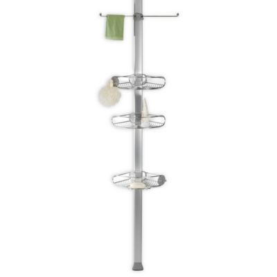 Anodized Aluminum Bathroom Shower Caddy Organizer Tension Stainless Steel 