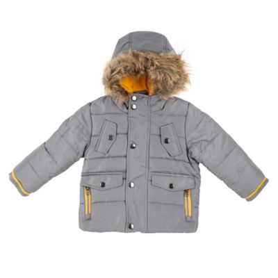 Rothschild Kids Size 24M Hooded Puffer Parka in Grey