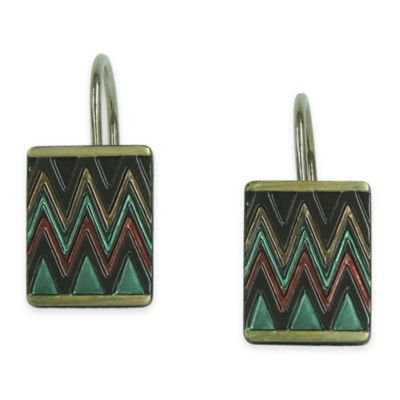Bacova Sierra Zig Zag Shower Curtain Hooks (Set of 12)