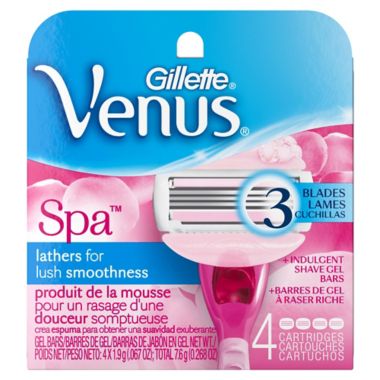 Gillette&reg; Venus&reg; Spa&trade; 4-Count Razor Refill. View a larger version of this product image.