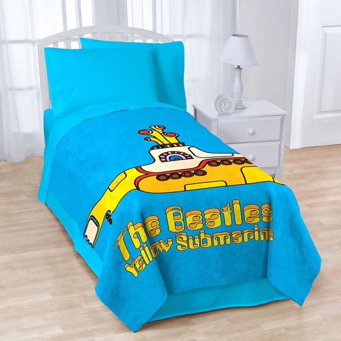 Beatles Yellow Submarine Coral Fleece Throw Blanket Buybuy Baby