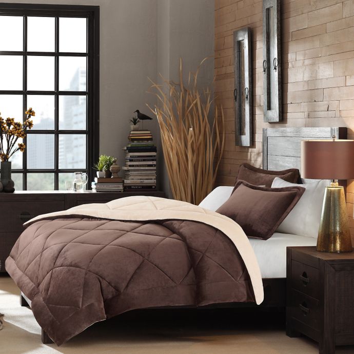 Beyond Soft Velour Reversible Comforter Set Bed Bath Beyond