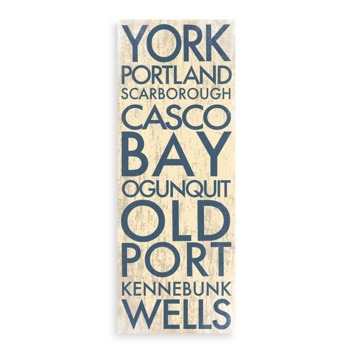 Maine Landmark Typography Canvas Wall Art Bed Bath Beyond