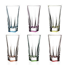 Lorren Home Trends Fusion Highball Glasses in Multi (Set of 6)