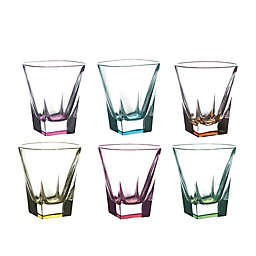 Lorren Home Trends Fusion Double Old Fashioned Glasses in Multi (Set of 6)