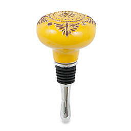 Oenophilia Botanical Bottle Stopper in Yellow