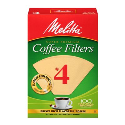 Melitta&reg; 100-Count Number 4 Natural Brown Super Premium Coffee Filters
