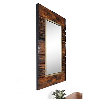 Ren-Wil Pretoria 30-Inch x 42-Inch Rectangular Mirror in Brown. View a larger version of this product image.