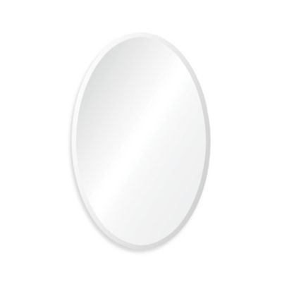 18 Inch X 28 Frances Oval Mirror, Extra Large White Oval Mirror