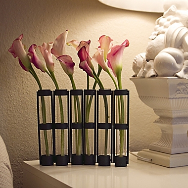 Danya B. Six-Tube Hinged Vases on Ring Stands. View a larger version of this product image.