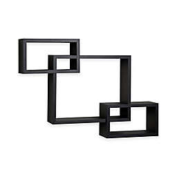 Danya B™ Intersecting Cubbies Wall Shelf in Black