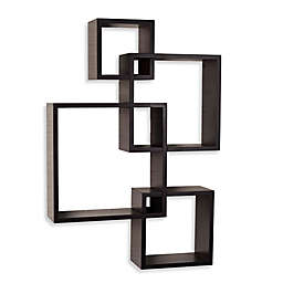 Danya B™ Intersecting Cube Shelves in Laminated Espresso
