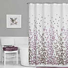 Alternate image 0 for Maytex Leaf Print Fabric Shower Curtain in Purple