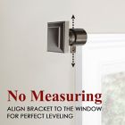 Alternate image 2 for Maytex Premium Smart 48-Inch to 120-Inch Adjustable Single Curtain Rod Set in Graphite