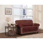 Alternate image 0 for Zenna Home Smart Fit Plush 3-Piece Waterproof Loveseat Cover in Garnet