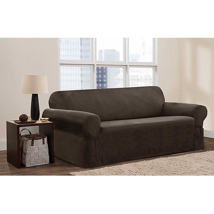 Alternate image 1 for Zenna Home Smart Fit Suede Furniture Slipcover Collection