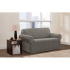 Alternate image 0 for Zenna Home Smart Fit Stretch Suede Loveseat Slipcover in Grey